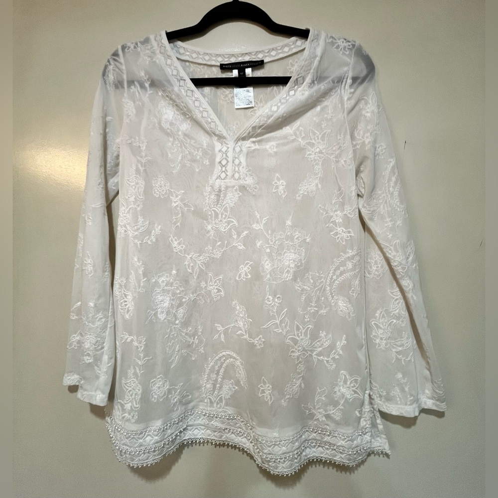 Sheer white blouse